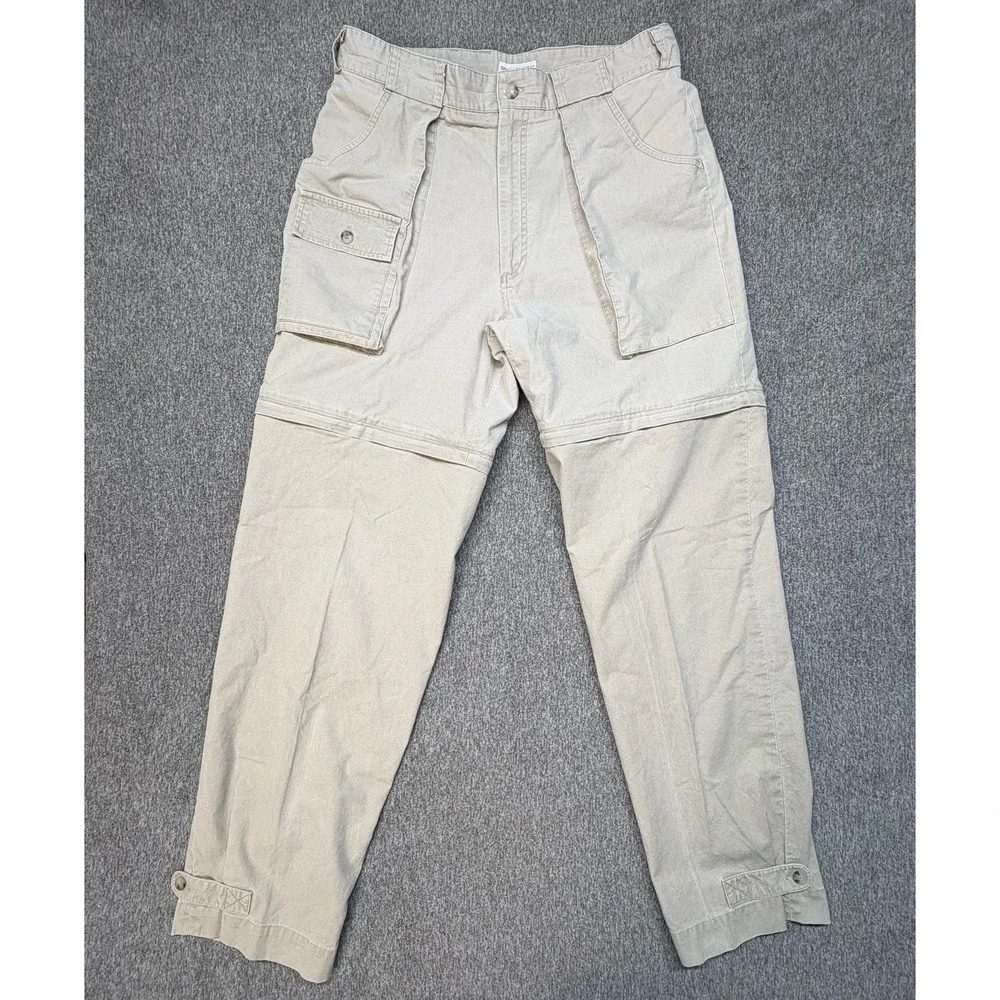 VTG 80s Banana Republic Safari Travel Convertible Cargo Pants Men's 34x32 Hiking